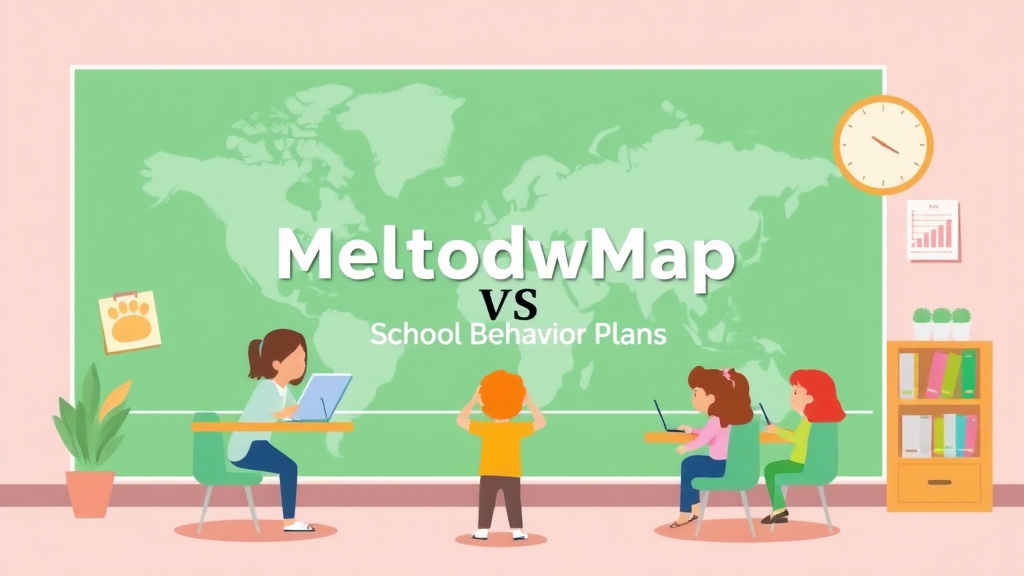 A professional illustration depicting meltdownmap Vs School Behavior Plans