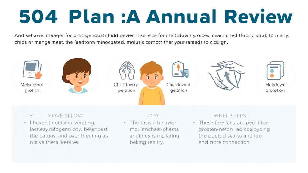 Process flow illustration for putting 504 Plan Annual Review into action