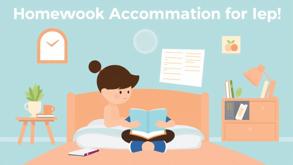 Visual overview of homework Accommodations For Iep with key concepts highlighted