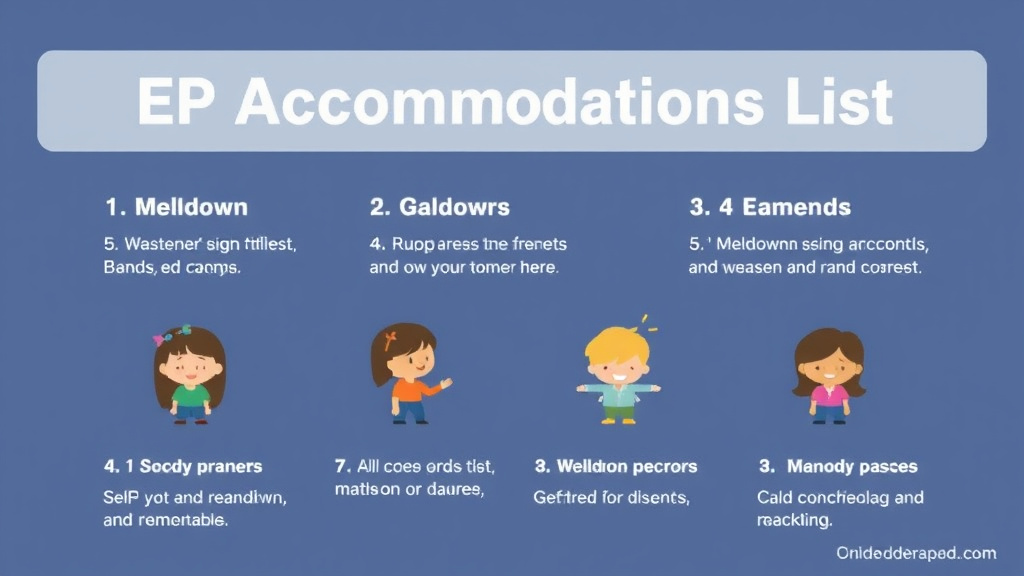 Step-by-step visual guide for implementing iep Accommodations List Comprehensive