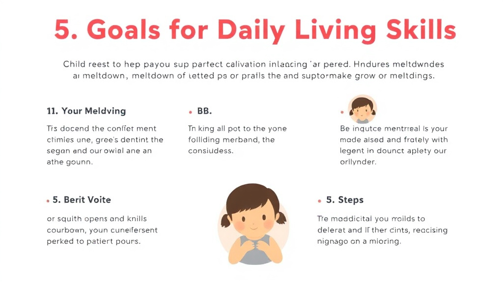Process flow illustration for putting iep Goals For Daily Living Skills into action