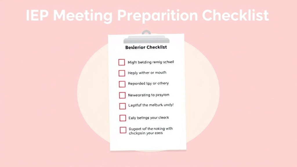 Action-oriented illustration showing how to apply iep Meeting Preparation Checklist