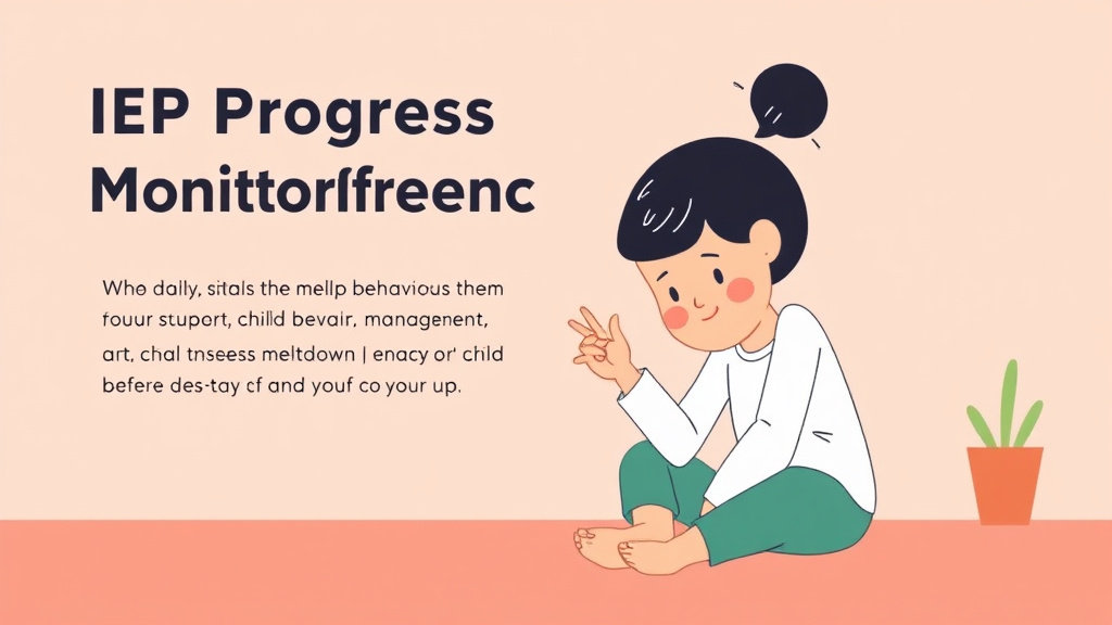 Visual overview of iep Progress Monitoring Guide with key concepts highlighted