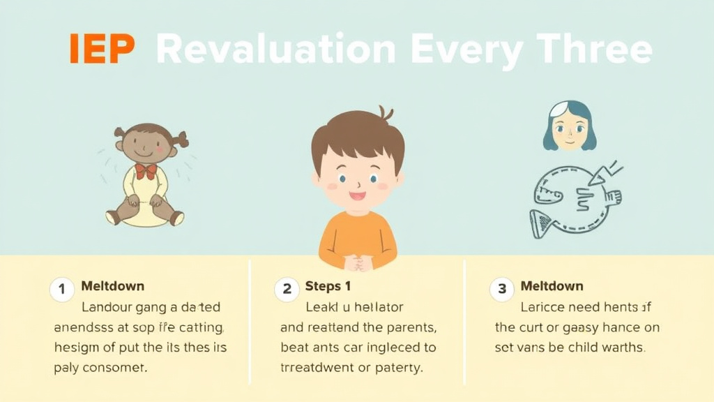 Action-oriented illustration showing how to apply iep Reevaluation Every Three Years