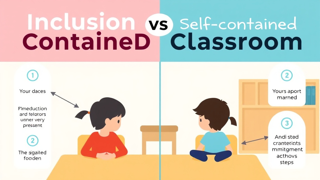 Process flow illustration for putting inclusion Vs Self Contained Classroom into action
