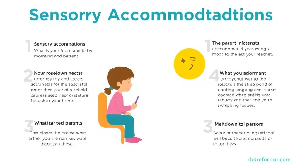 Process flow illustration for putting sensory Accommodations For School into action