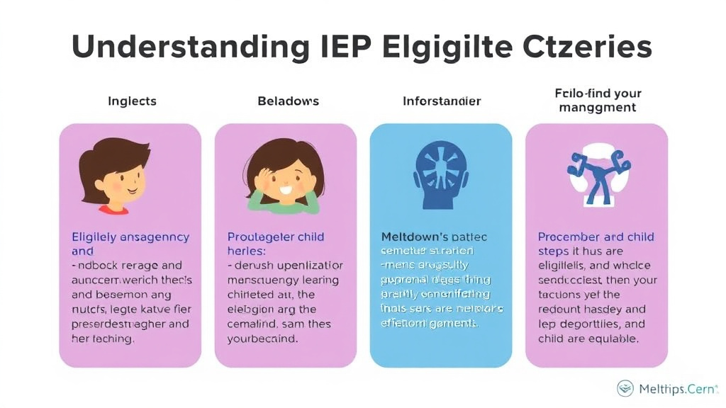 Action-oriented illustration showing how to apply iep Eligibility Categories