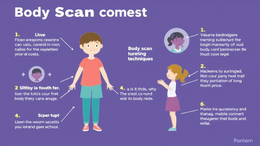 Practical checklist visual for body Scan Techniques For Kids