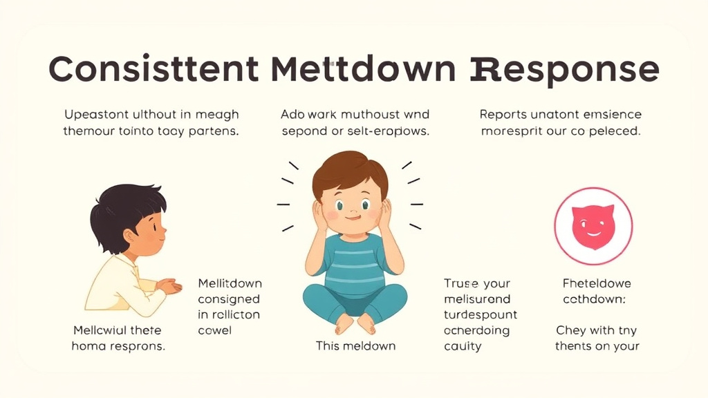 Process flow illustration for putting consistent Meltdown Response Across Caregivers into action