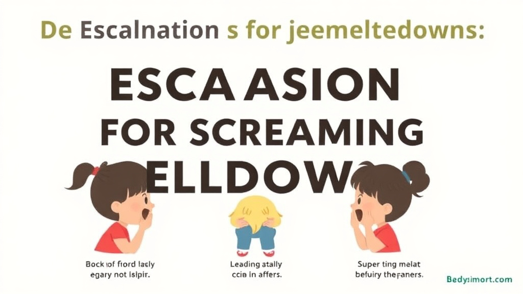 Practical checklist visual for de Escalation For Screaming Meltdowns