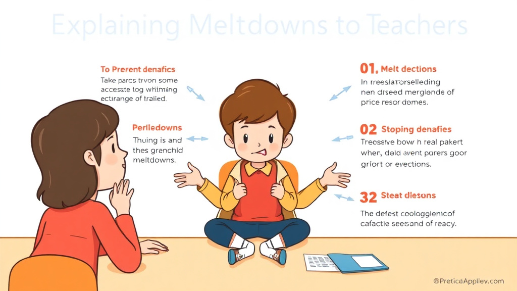 Practical checklist visual for explaining Meltdowns To Teachers
