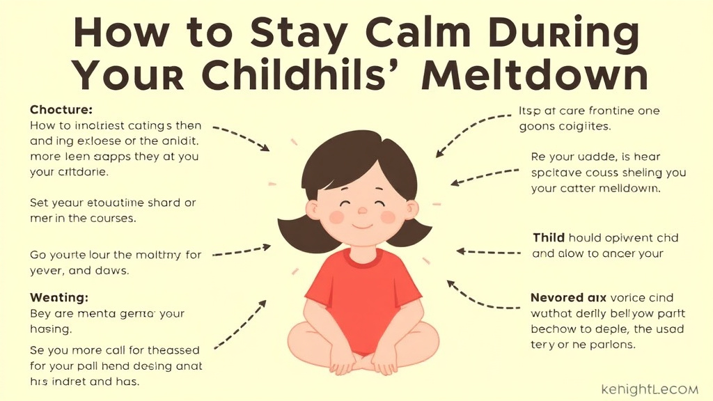 Practical checklist visual for stay Calm During Your Childs Meltdown