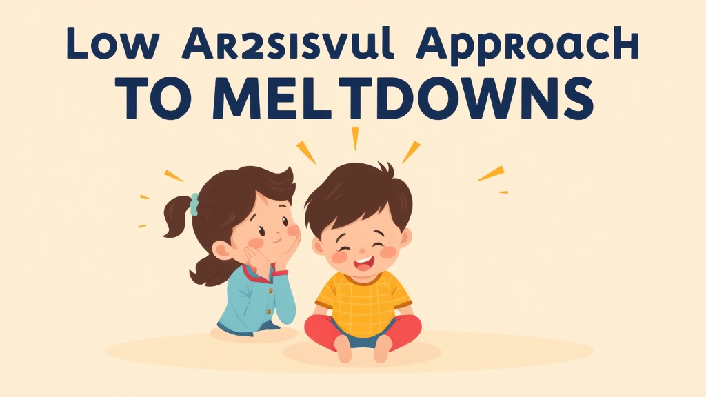 Conceptual diagram showing how low Arousal Approach To Meltdowns works in practice