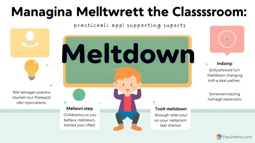 Step-by-step visual guide for implementing managing a Meltdown at the Classroom