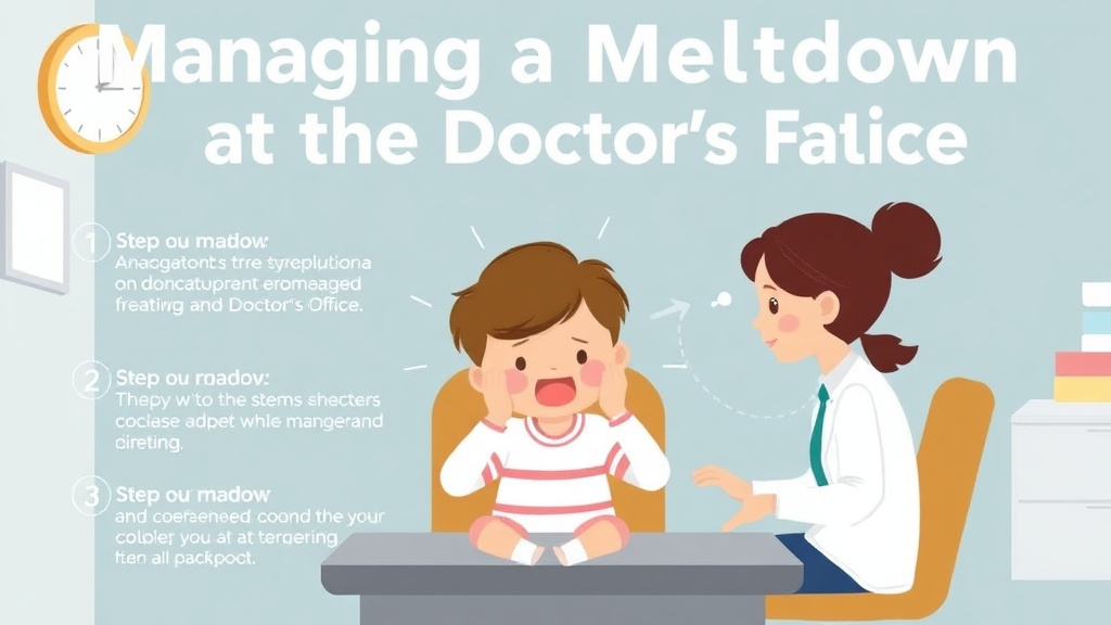 Step-by-step visual guide for implementing managing a Meltdown at the Doctors Office