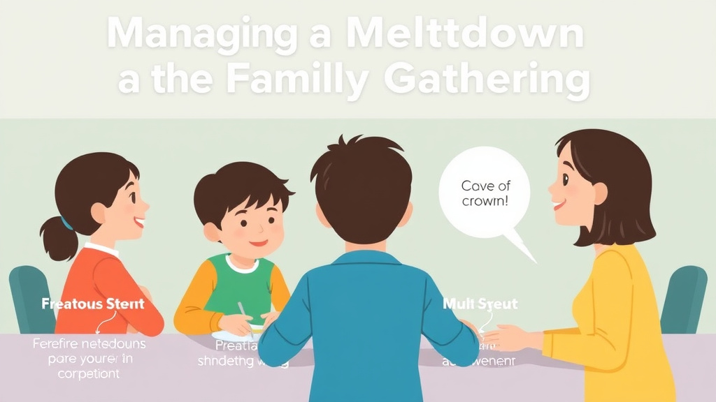 Process flow illustration for putting managing a Meltdown at the Family Gathering into action