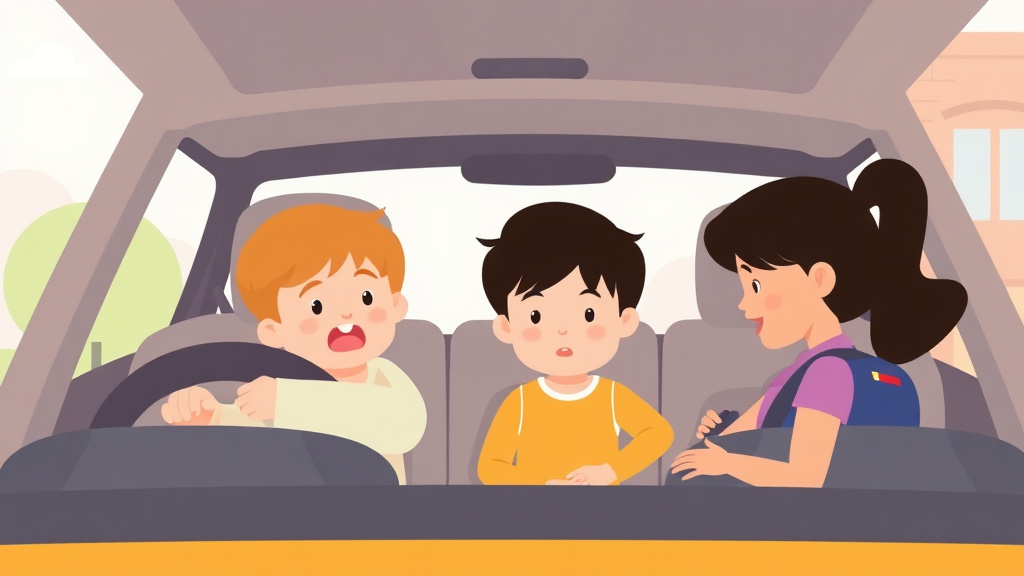 Clear illustration of managing a Meltdown at the School Pickup with supporting details