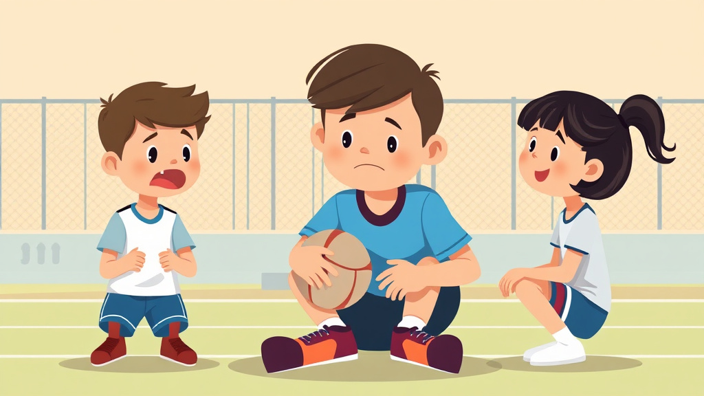 Clear illustration of managing a Meltdown at the Sports Practice with supporting details