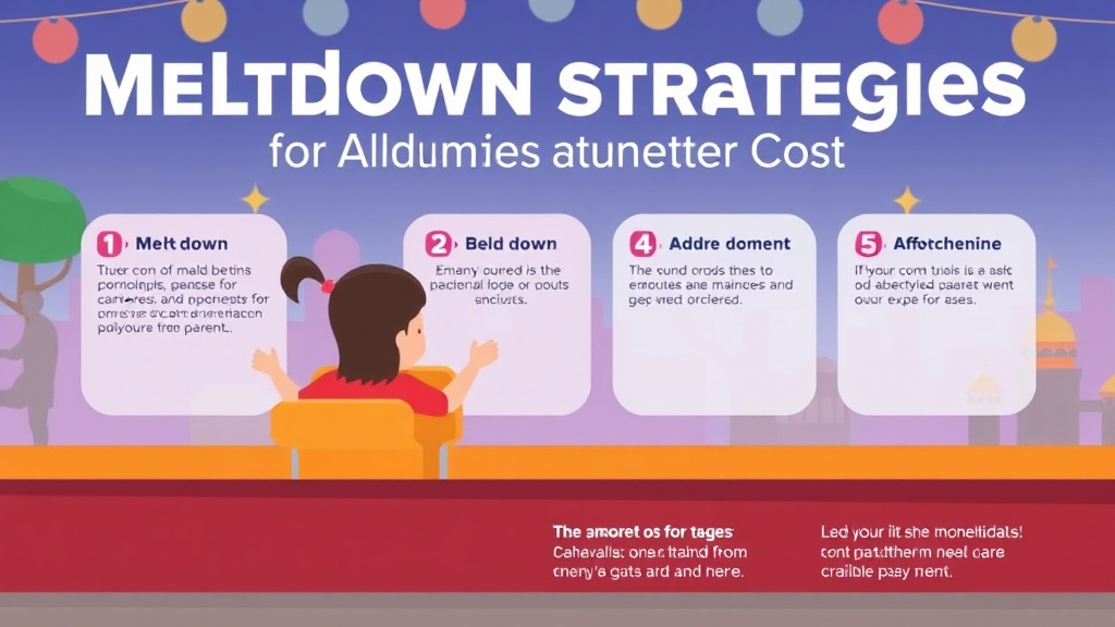 Action-oriented illustration showing how to apply meltdown Strategies For Amusement Parks
