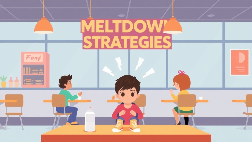 Clear illustration of meltdown Strategies For Cafeteria with supporting details