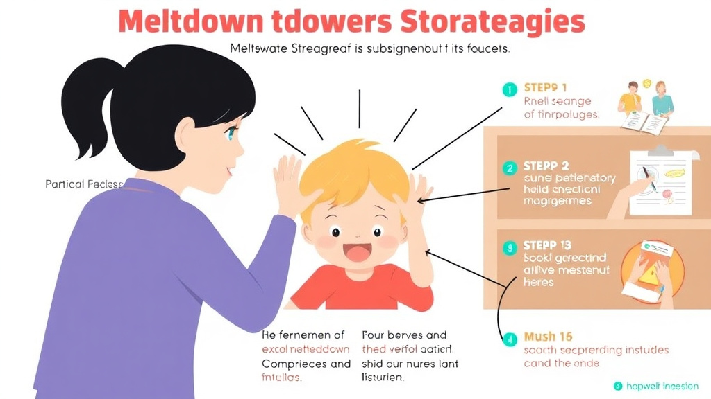 Action-oriented illustration showing how to apply meltdown Strategies For Substitute Teachers
