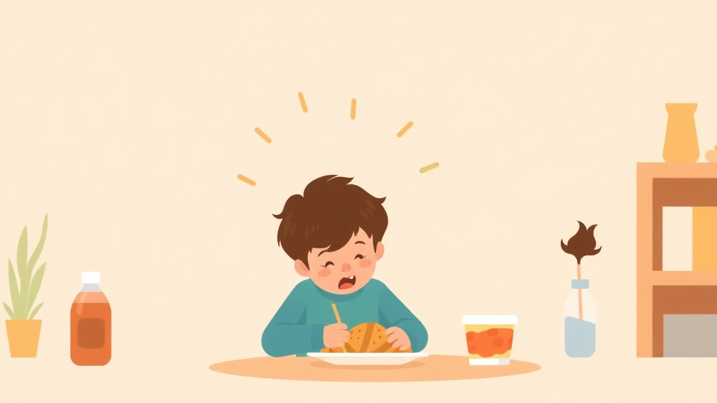 A professional illustration depicting handle Meltdowns Triggered by Hunger