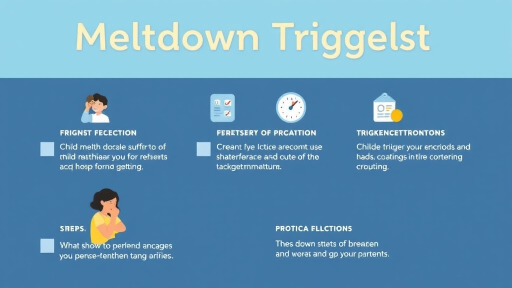 Action-oriented illustration showing how to apply meltdown Triggers Checklist Printable