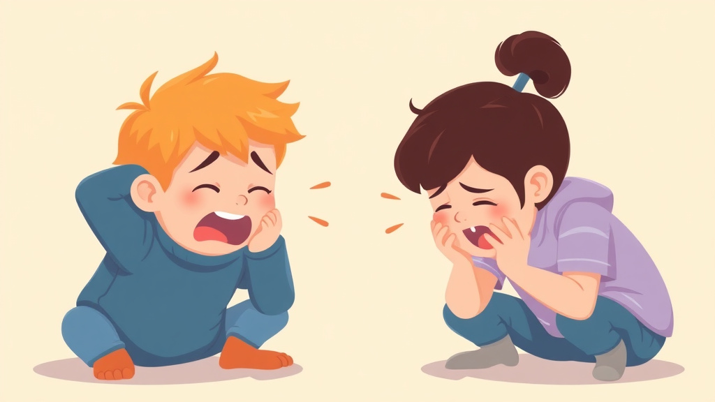 A professional illustration depicting meltdown Vs Tantrum How To Tell