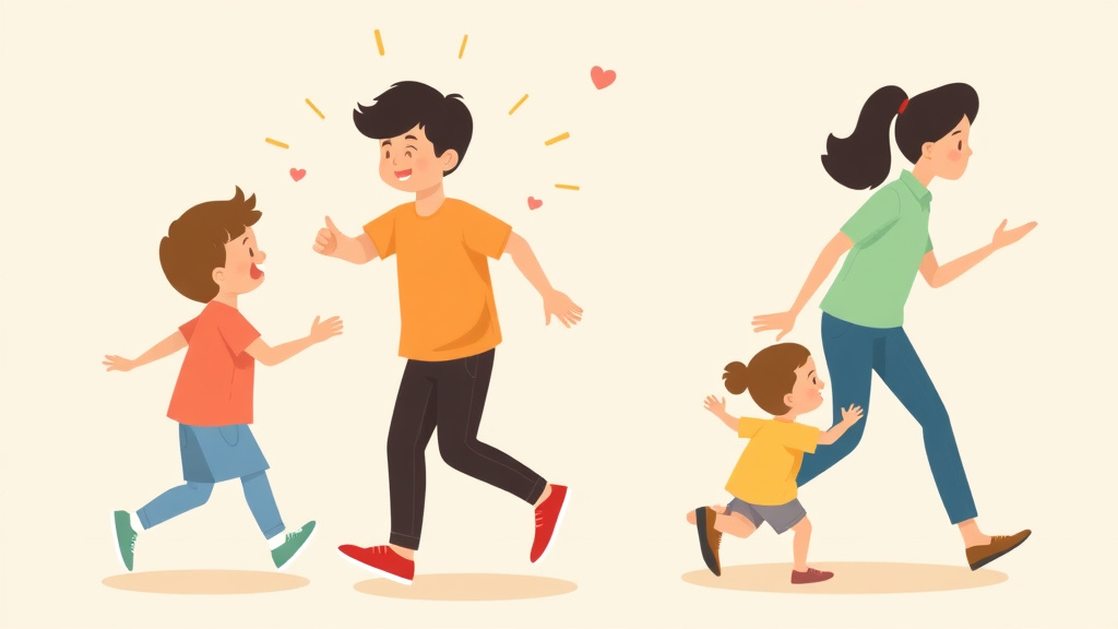 A professional illustration depicting movement Breaks To Reduce Meltdowns