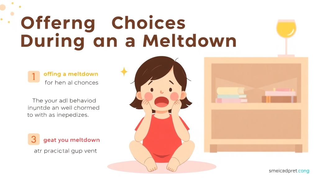 Step-by-step visual guide for implementing offering Choices During A Meltdown