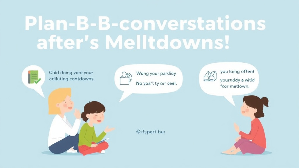 Process flow illustration for putting plan B Conversations After Meltdowns into action