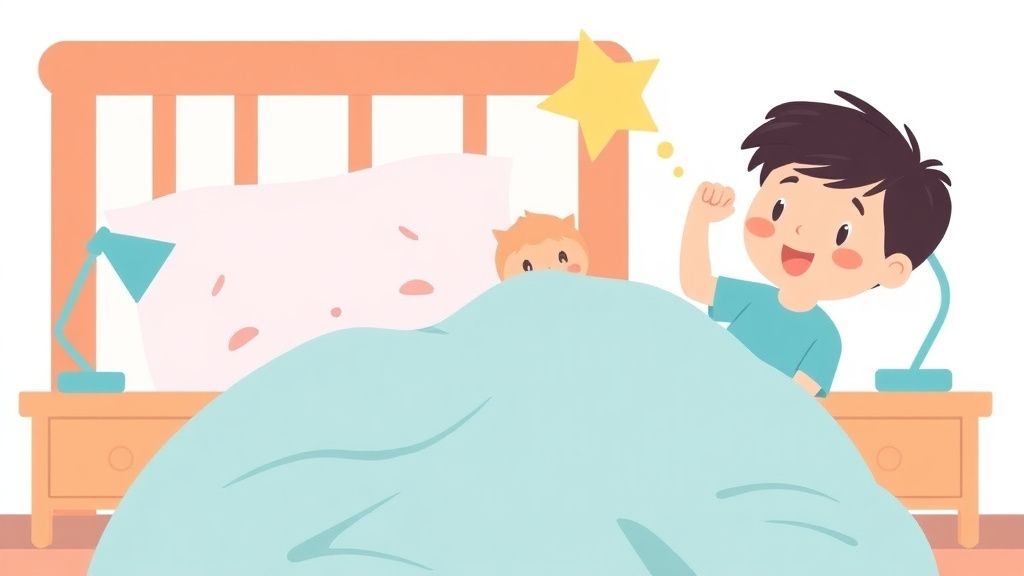 A professional illustration depicting preventing Bedtime Meltdowns