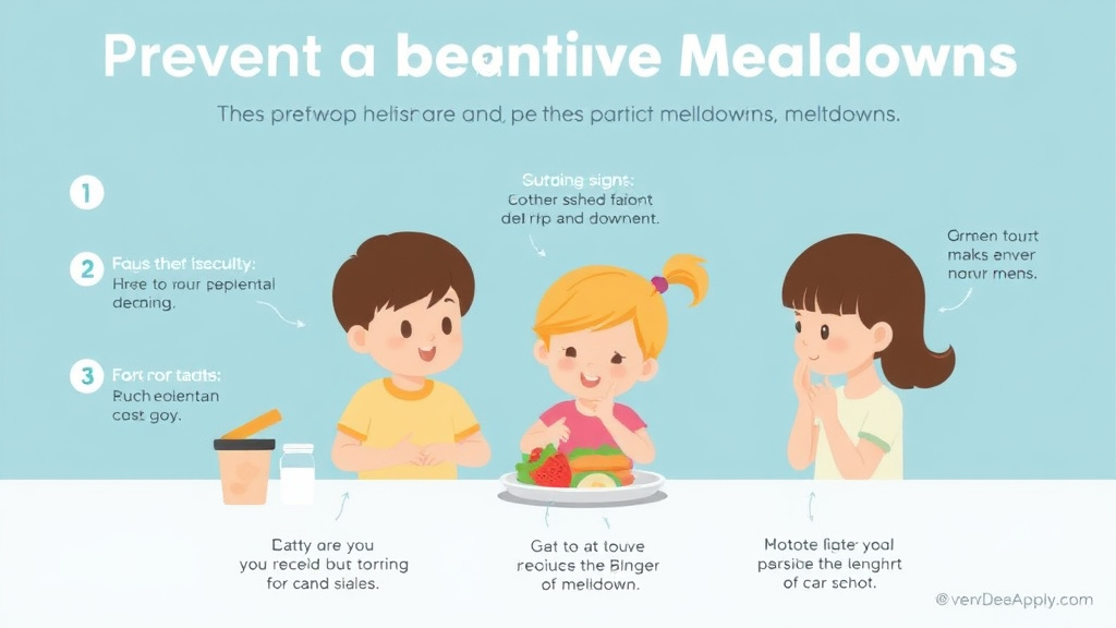 Process flow illustration for putting preventing Mealtime Meltdowns into action