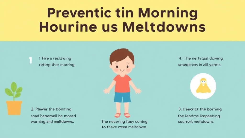 Process flow illustration for putting preventing Morning Routine Meltdowns into action