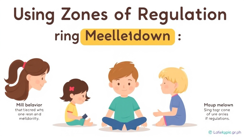 Step-by-step visual guide for implementing using Zones Of Regulation During Meltdowns