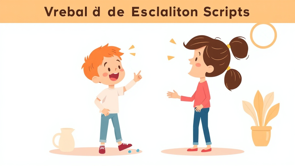 An informative visual explaining verbal De Escalation Scripts For Parents for beginners and professionals