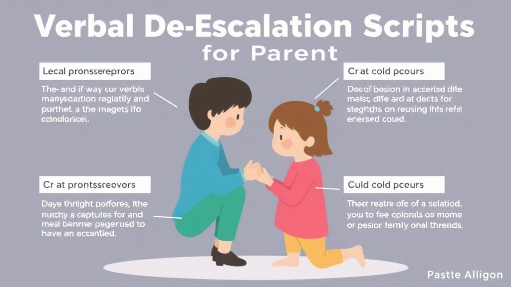 Real-world application diagram for verbal De Escalation Scripts For Parents