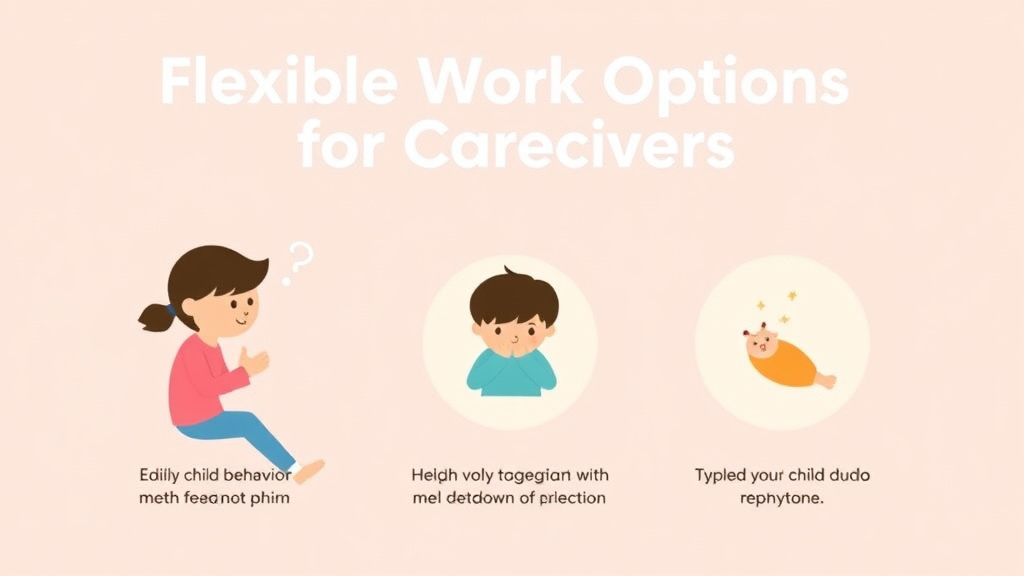 Action-oriented illustration showing how to apply flexible Work Options For Caregivers