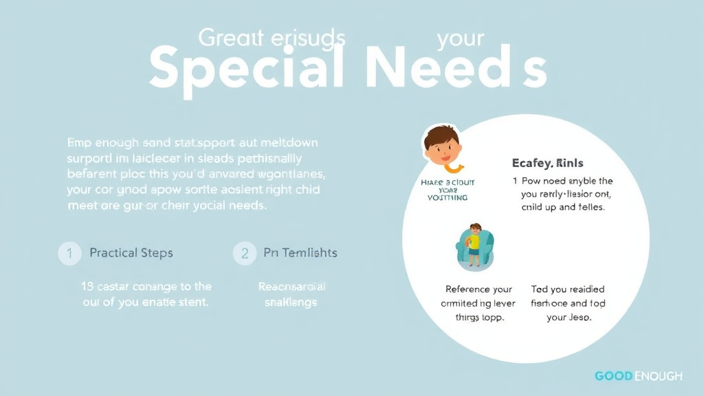 Process flow illustration for putting good Enough Parenting Special Needs into action