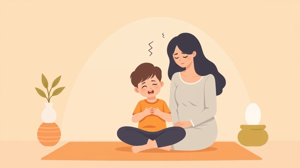 Clear illustration of meditation For Stressed Parents with supporting details