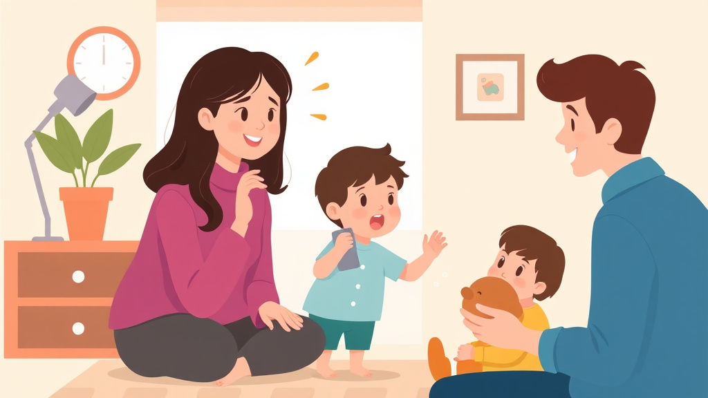 A professional illustration depicting parent Mental Health Screening