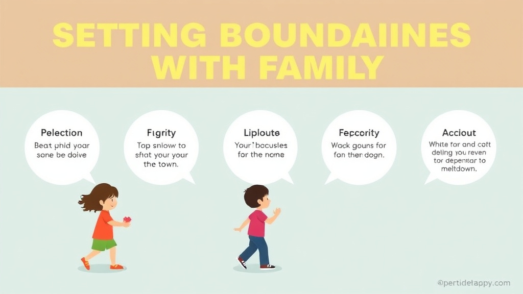 Action-oriented illustration showing how to apply setting Boundaries With Family