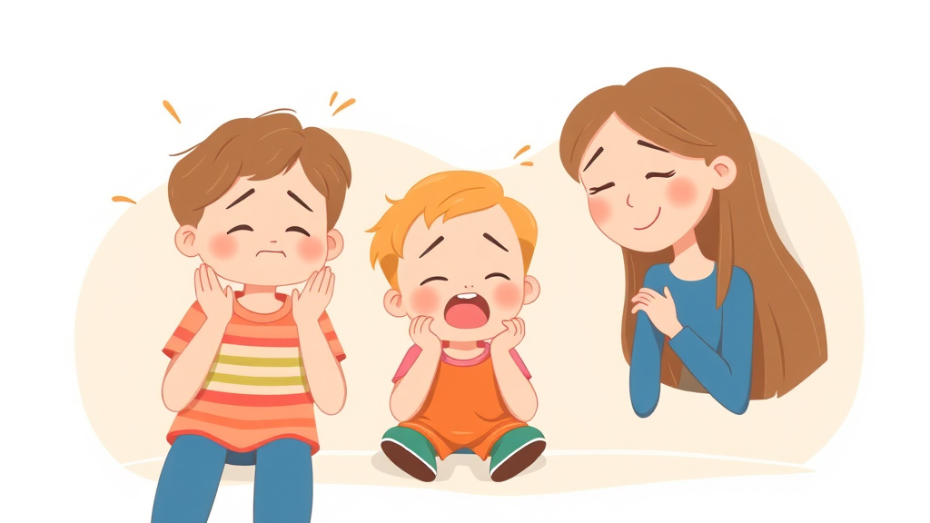 A professional illustration depicting sibling Emotions About Special Needs