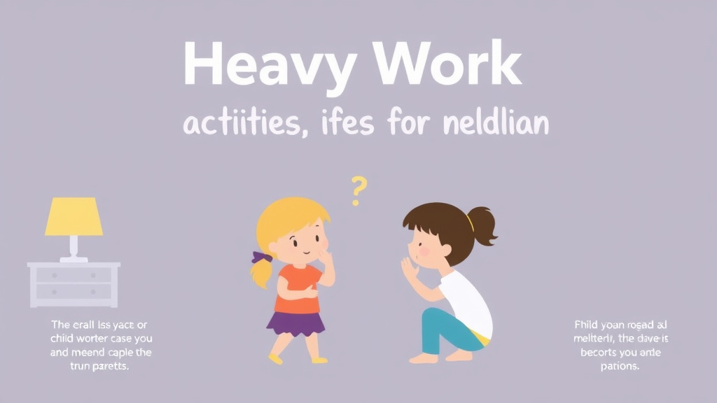 Practical checklist visual for heavy Work Activities For Children