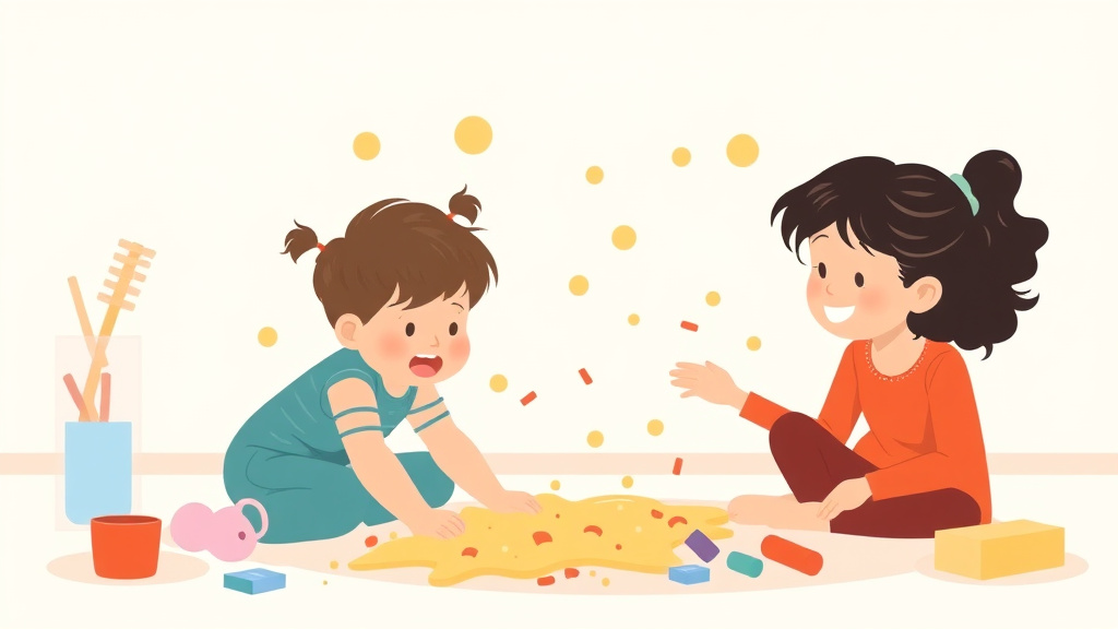 Conceptual diagram showing how messy Play For Sensory Integration works in practice