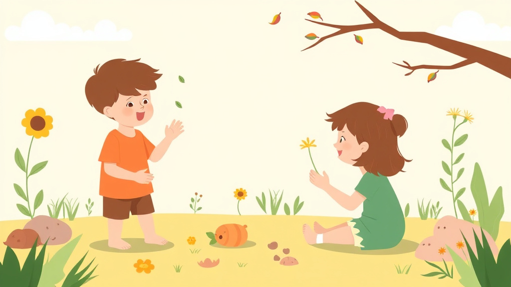 A professional illustration depicting nature Based Sensory Activities
