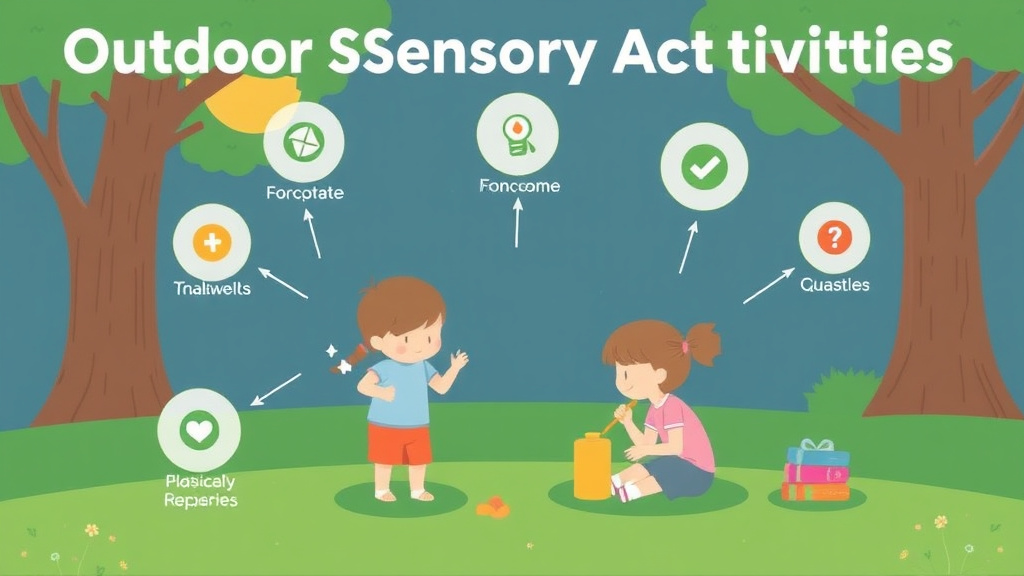 Action-oriented illustration showing how to apply outdoor Sensory Activities