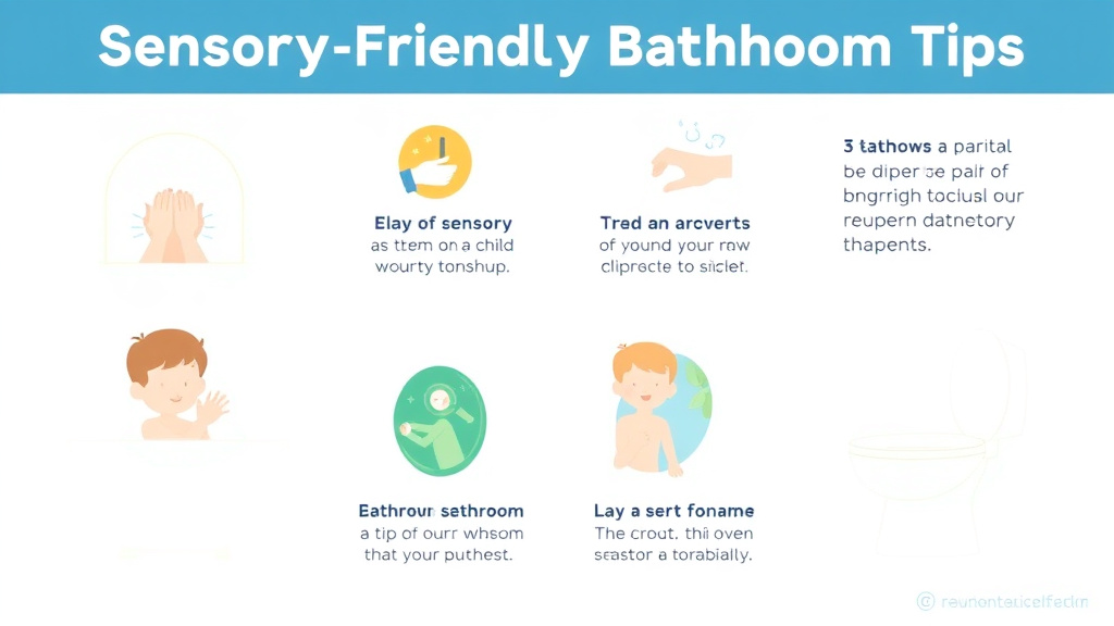 Practical checklist visual for sensory Friendly Bathroom Tips