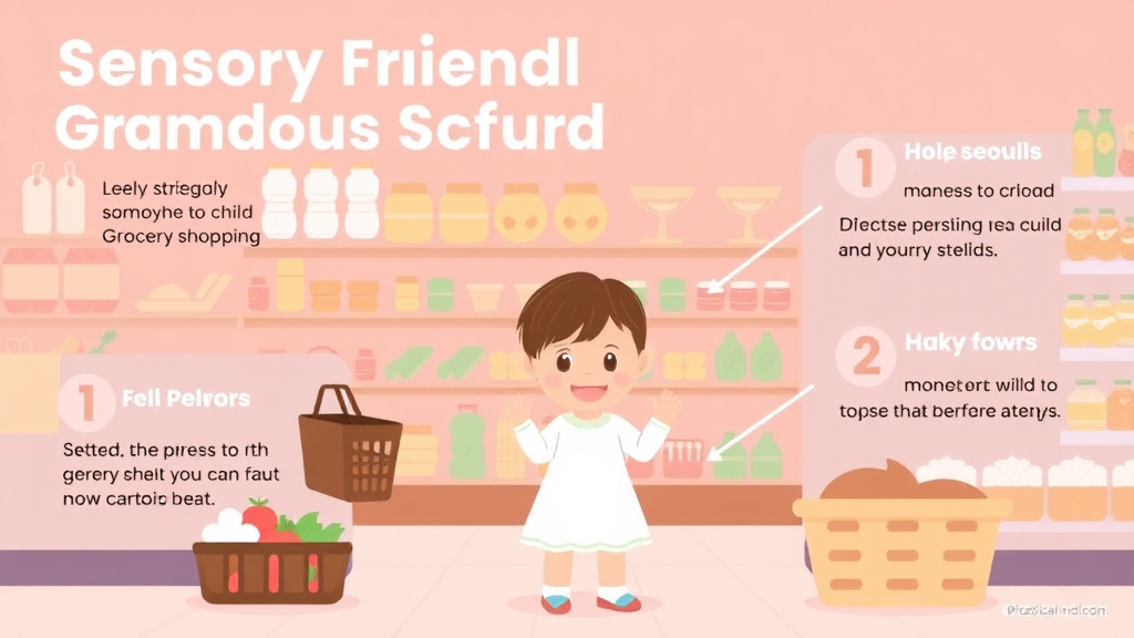 Step-by-step visual guide for implementing sensory Friendly Grocery Shopping
