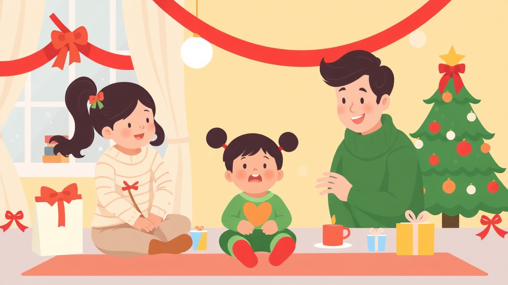 A professional illustration depicting sensory Friendly Holiday Celebrations